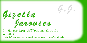 gizella jarovics business card